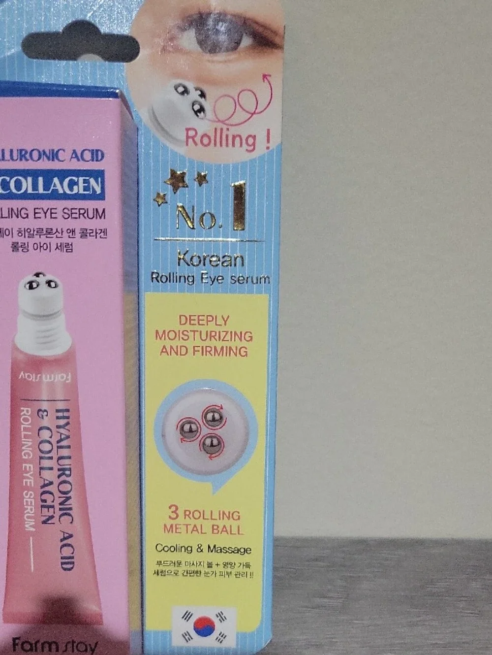 Hyaluronic Acid & Collagen Rolling Eye Serum - Pink